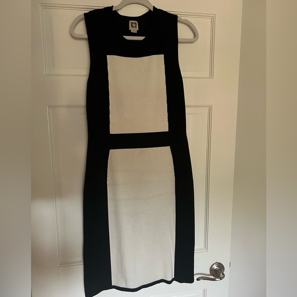 Anne Klein Black and White Sweater Dress - Picture 1 of 3